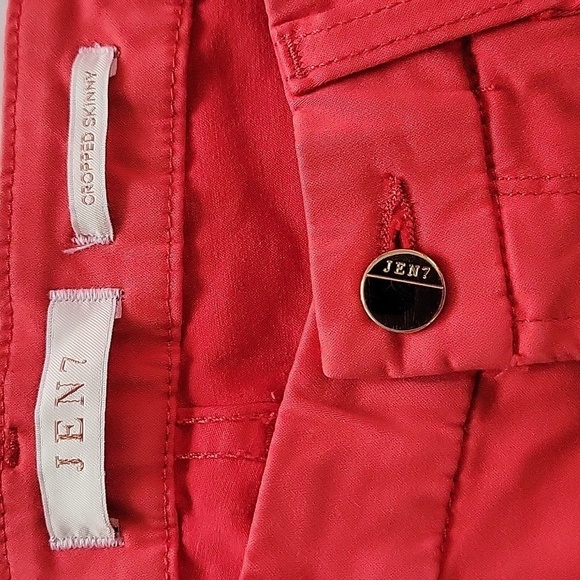 JEN7 Cropped Skinny Red Pants - Picture 6 of 9
